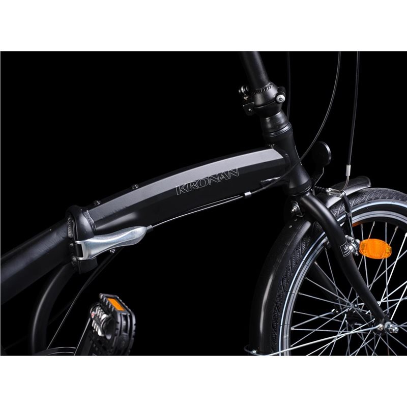 Kronan Hopfällbar Cykel Permis U6 20" 6-Växlad Svart