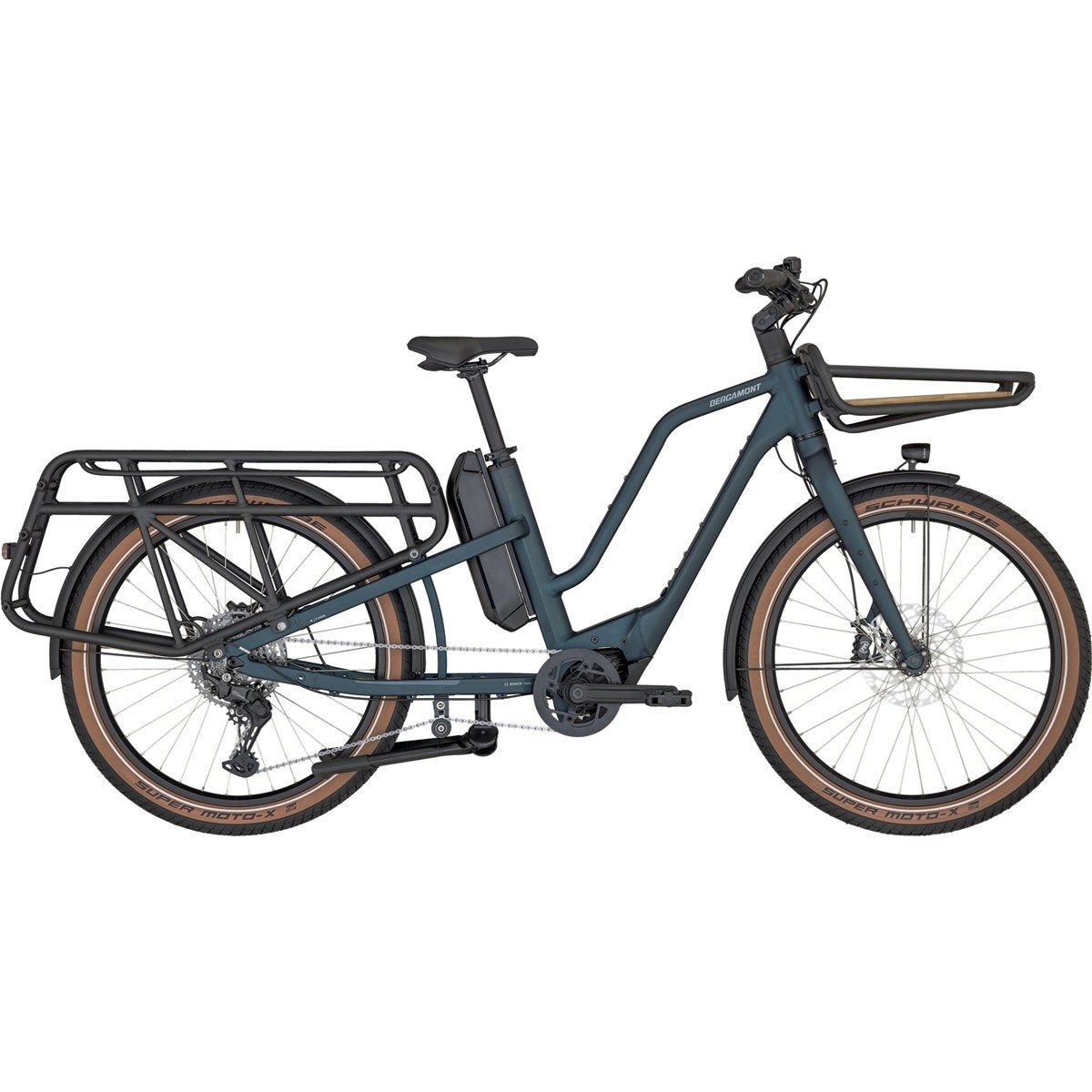 Lastcykel el Bergamont E-Cargoville LT Edition Matt Petrol Blue