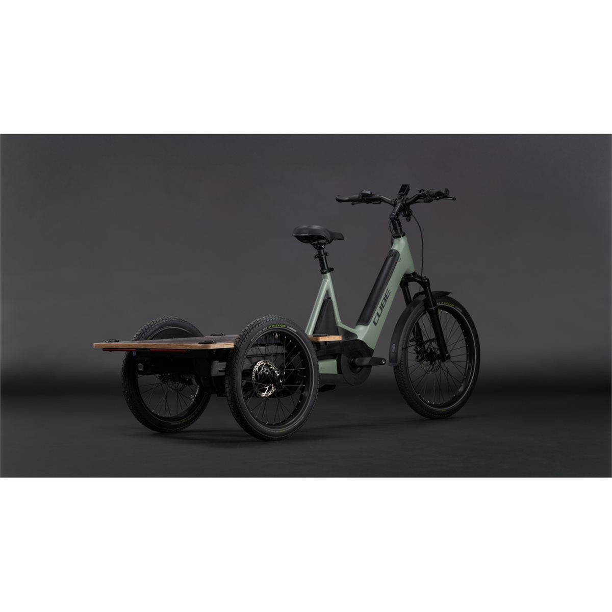 Lastcykel el Cube Trike Flatbed Hybrid 750 Swampgrey/Reflex ONESIZE