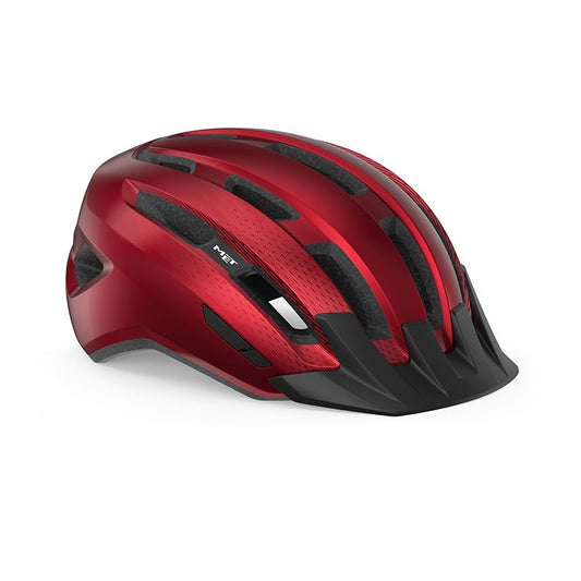 Met Cykelhjälm Active/Crossover Downtown Red/Glossy