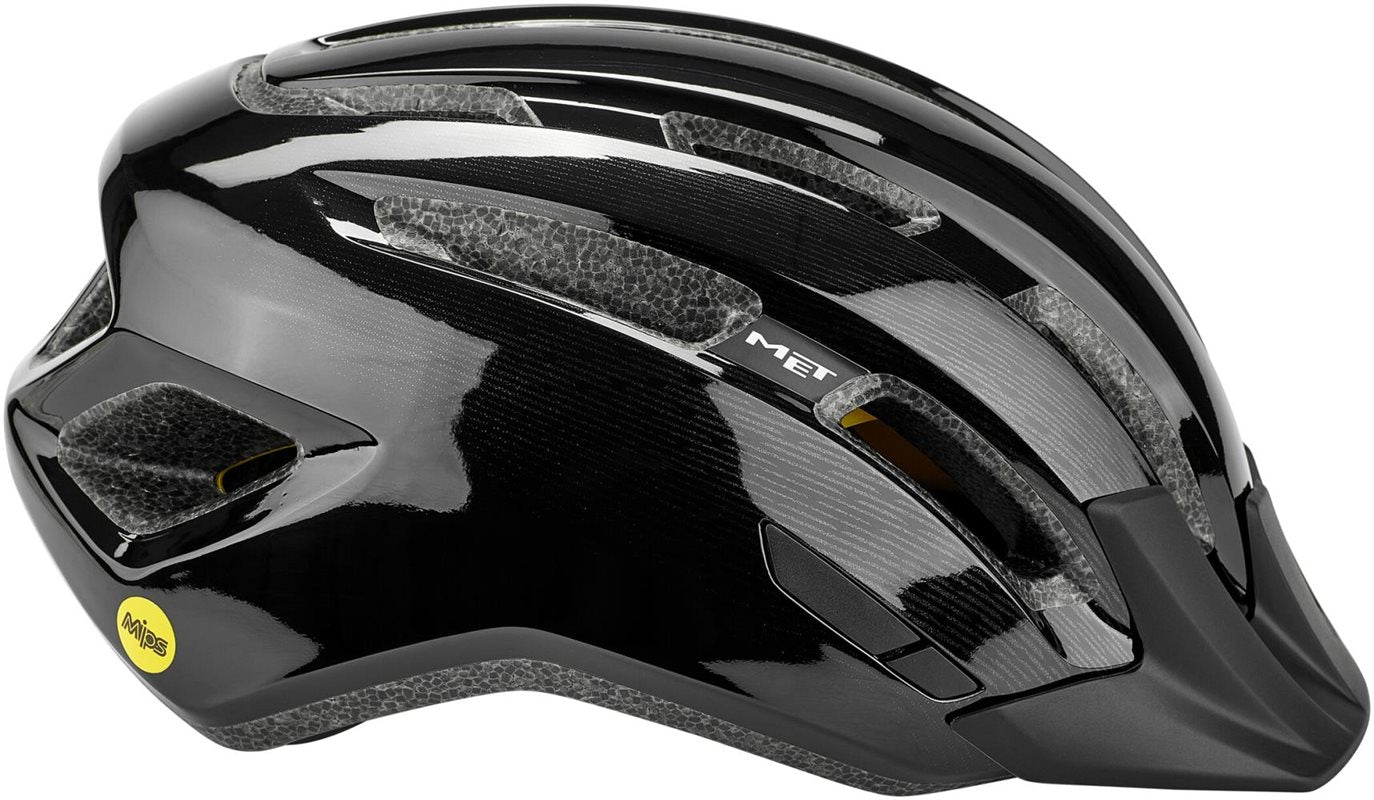 Met Cykelhjälm Downtown Mips Black/Glossy
