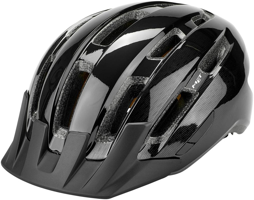 Met Cykelhjälm Downtown Mips Black/Glossy