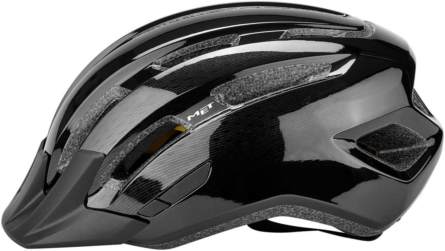 Met Cykelhjälm Downtown Mips Black/Glossy