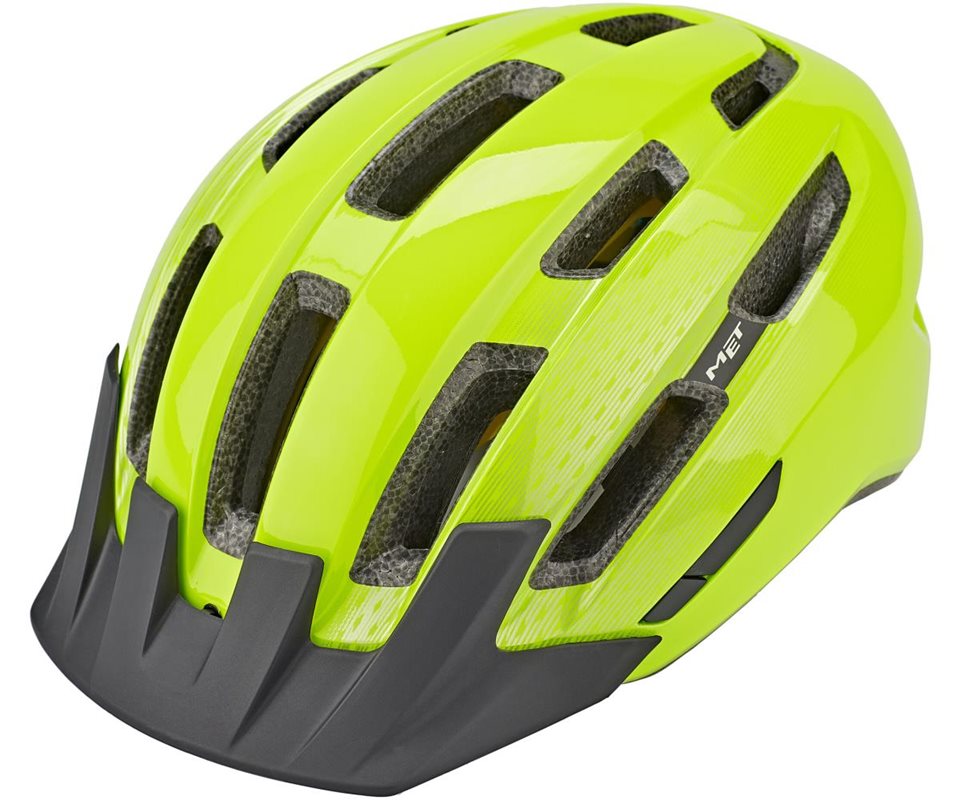 Met Cykelhjälm Downtown Mips Safety Yellow/Glossy