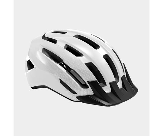 Met Cykelhjälm Downtown White/Glossy
