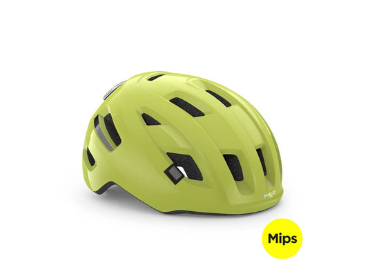 MET Cykelhjälm E-Mob Mips Lime/Glossy
