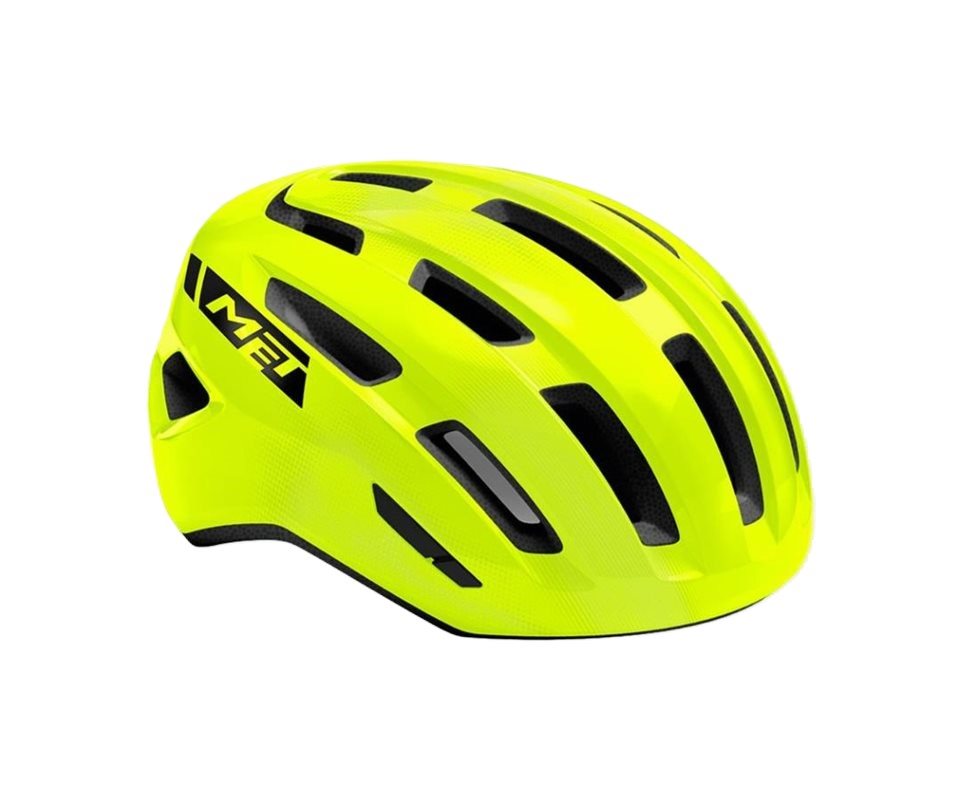 Met Cykelhjälm Miles Safety Yellow/Glossy