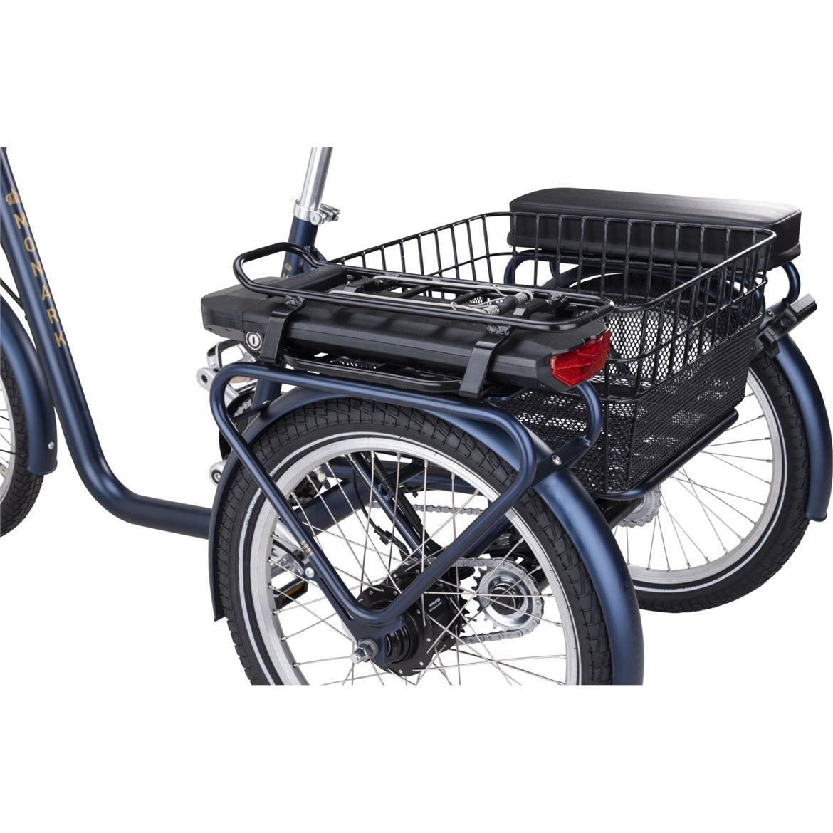 Monark Abbe Trehjulig Elcykel 5 Växlar Blå