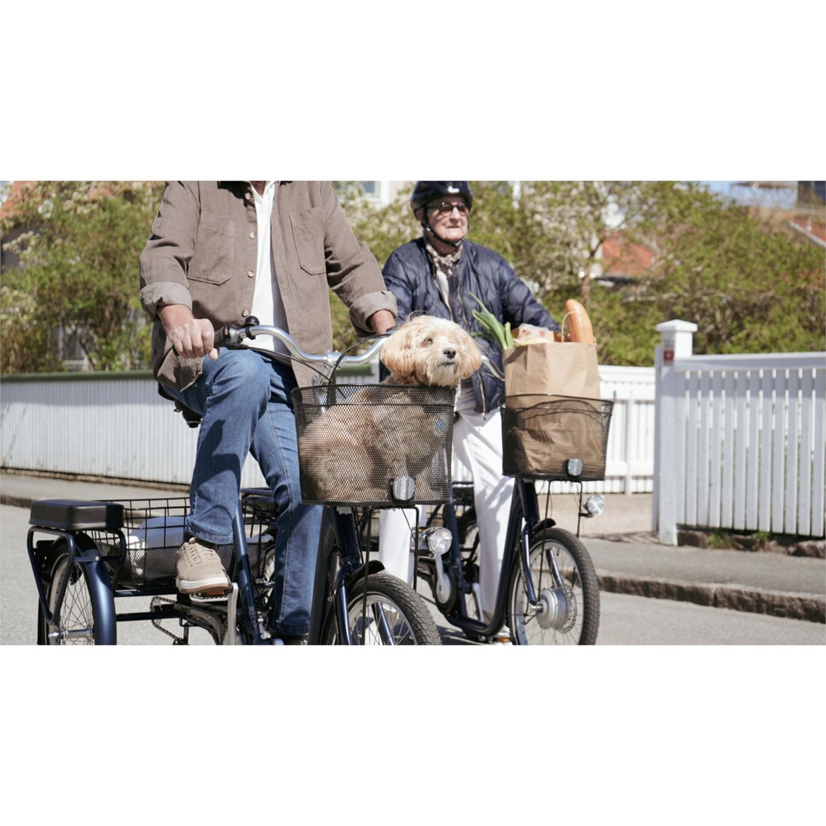 Monark Abbe Trehjulig Elcykel 5 Växlar Blå