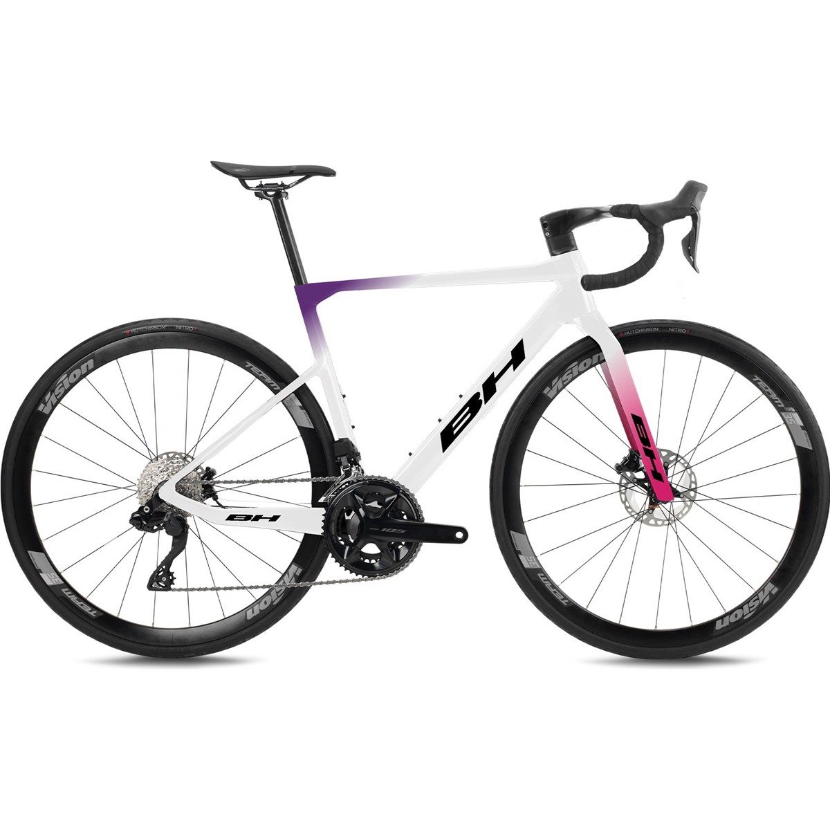 Racercykel allround BH Ultralight Evo II 6.0 Replica Burgos-BH White/Black/Magenta