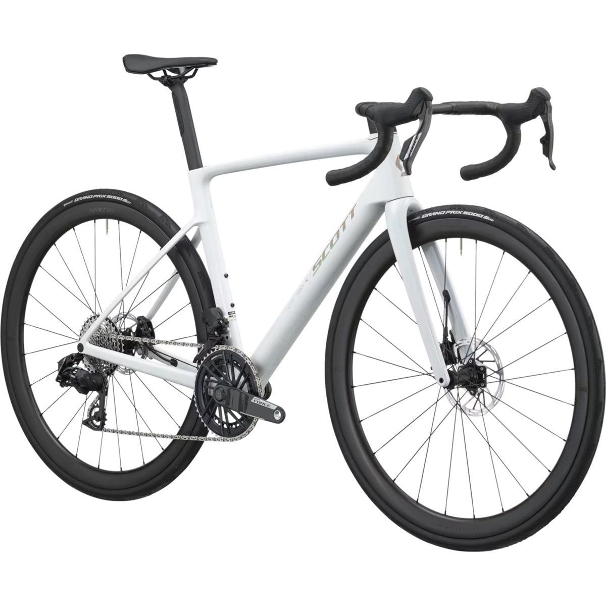 Racercykel allround Scott Addict RC Team Rainbow White