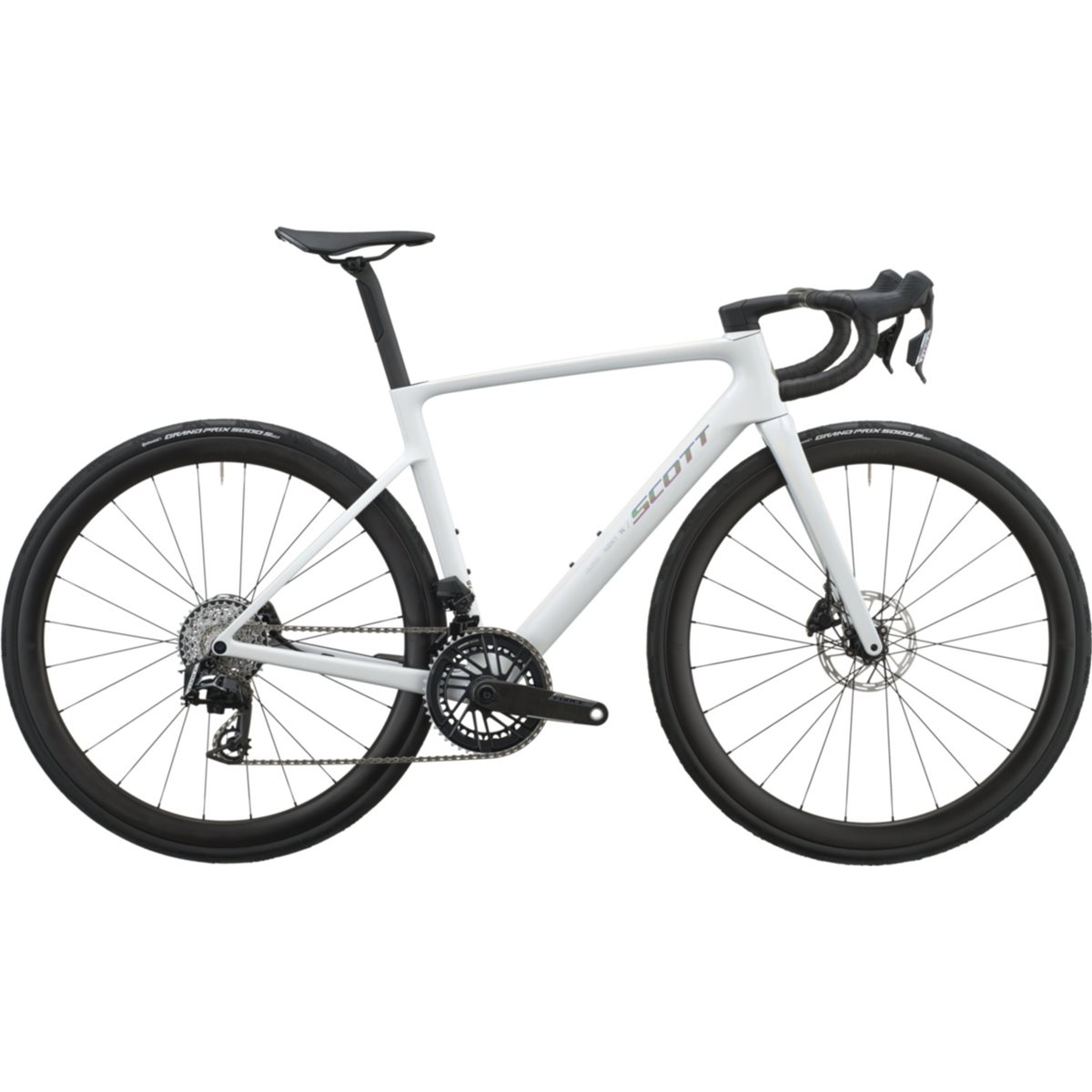 Racercykel allround Scott Addict RC Team Rainbow White