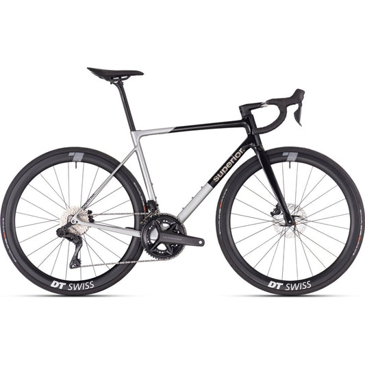 Racercykel allround Superior RR 9.8 Gloss Chrome Silver/Black Metallic