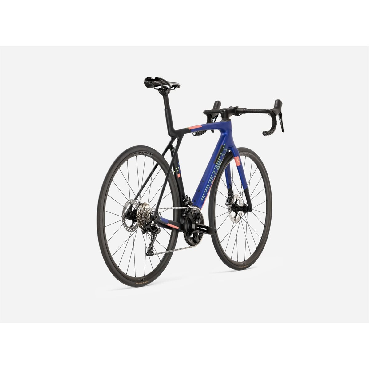 Racercykel allround Trek Madone SL 5 Gen 8 Matte Cobalt/Trek Black/Living Coral
