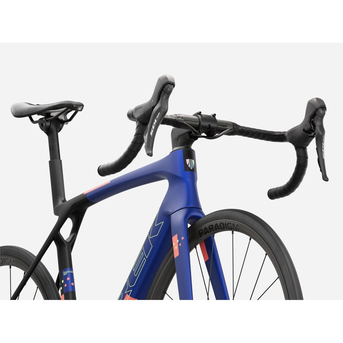 Racercykel allround Trek Madone SL 5 Gen 8 Matte Cobalt/Trek Black/Living Coral
