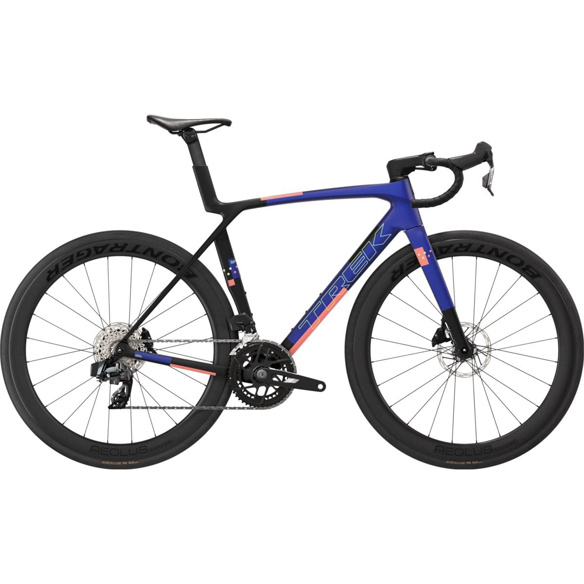 Racercykel allround Trek Madone SL 6 AXS Gen 8 Matte Cobalt/Trek Black/Living Coral