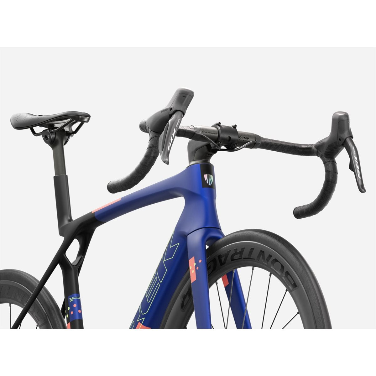 Racercykel allround Trek Madone SL 6 Gen 8 Matte Cobalt/Trek Black/Living Coral