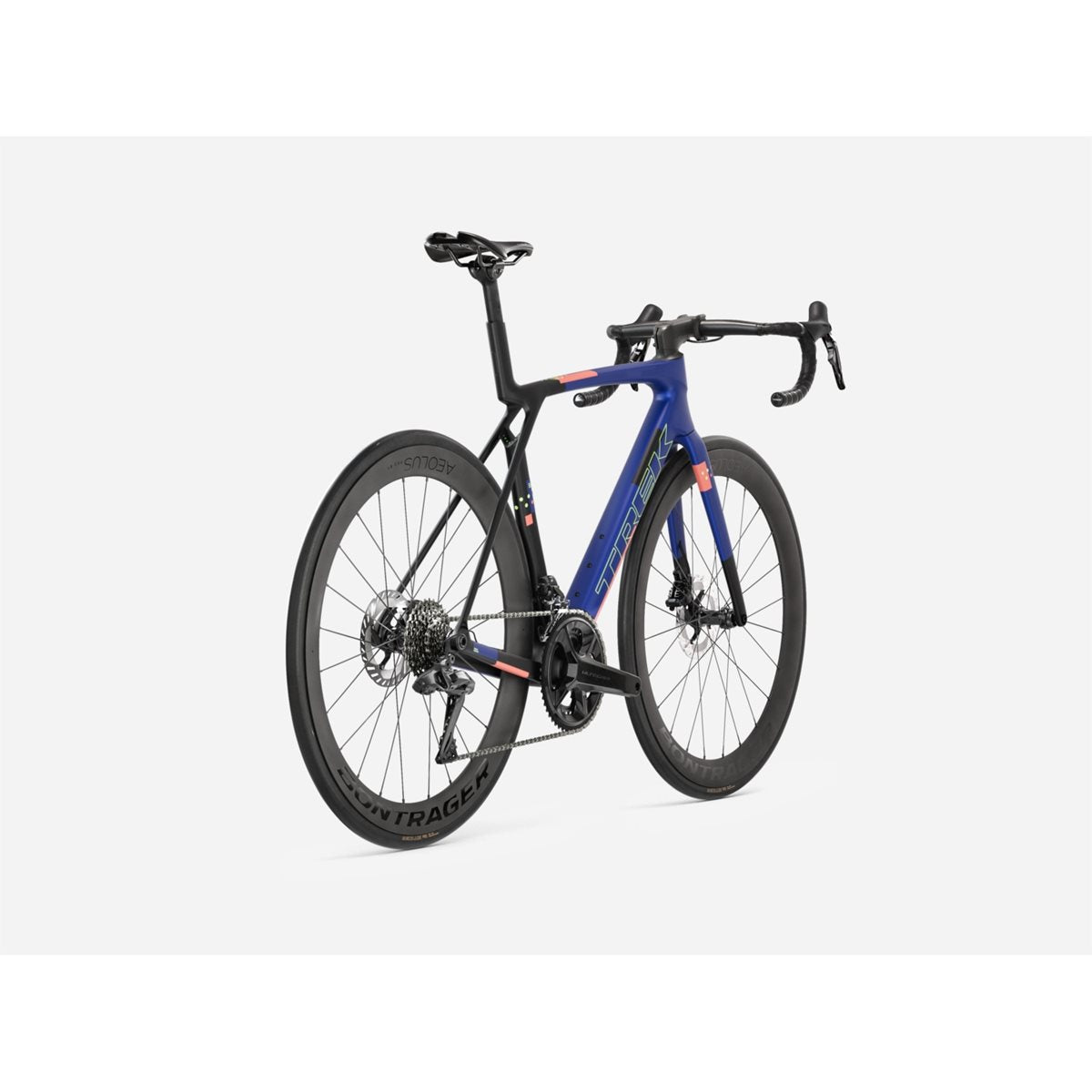 Racercykel allround Trek Madone SL 7 Gen 8 Matte Cobalt/Trek Black/Living Coral