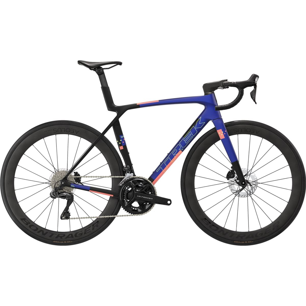 Racercykel allround Trek Madone SL 7 Gen 8 Matte Cobalt/Trek Black/Living Coral