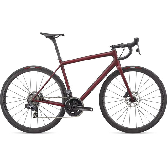 Racercykel Specialized Aethos Pro eTap Maroon / Black Tint Edge Fade