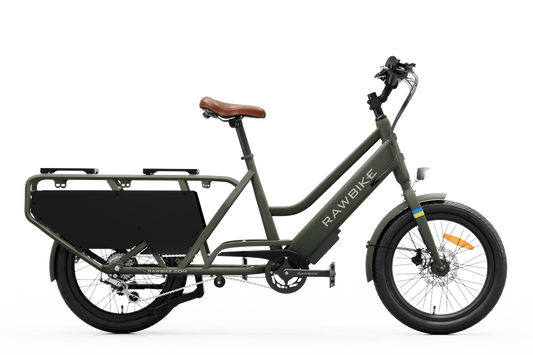 RAWBIKE Longtail Elcykel Camo green