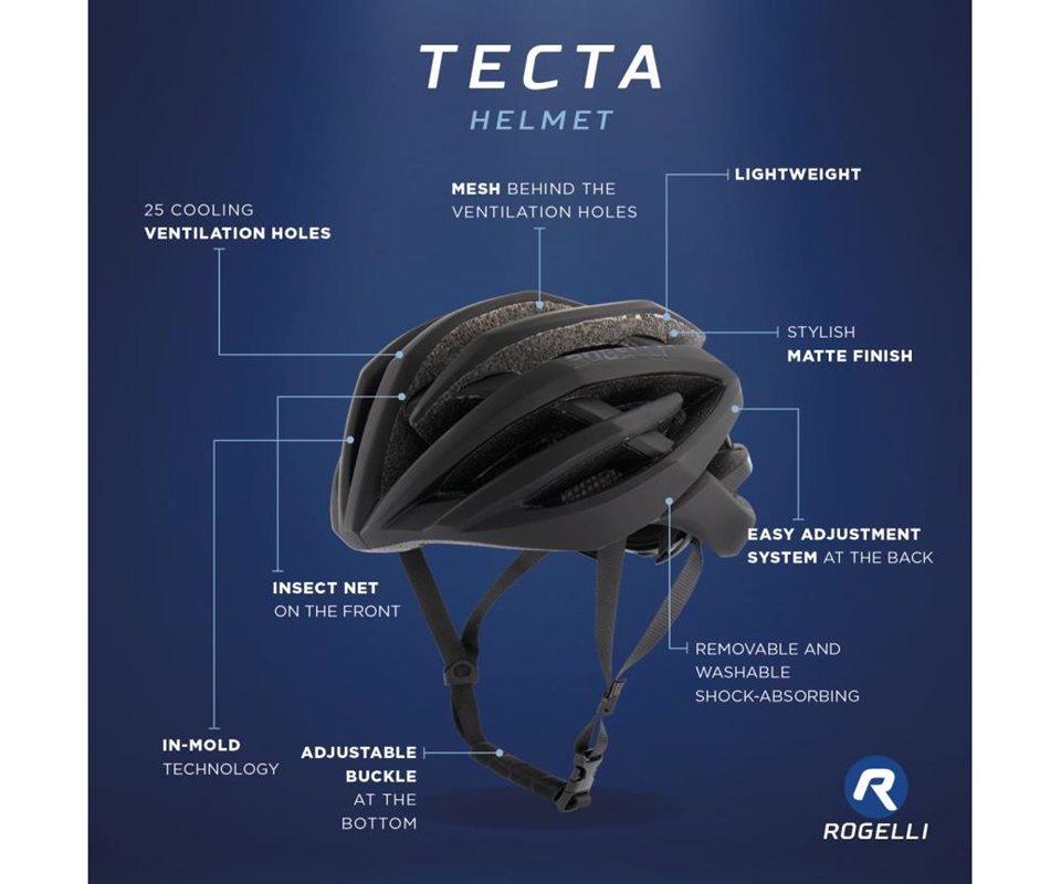Rogelli Cykelhjälm Tecta Black
