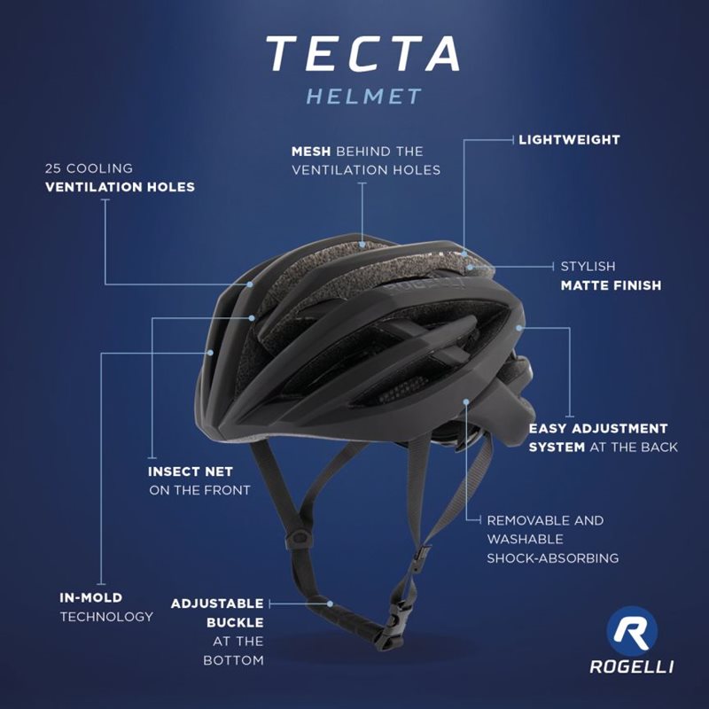 Rogelli Cykelhjälm Tecta Black