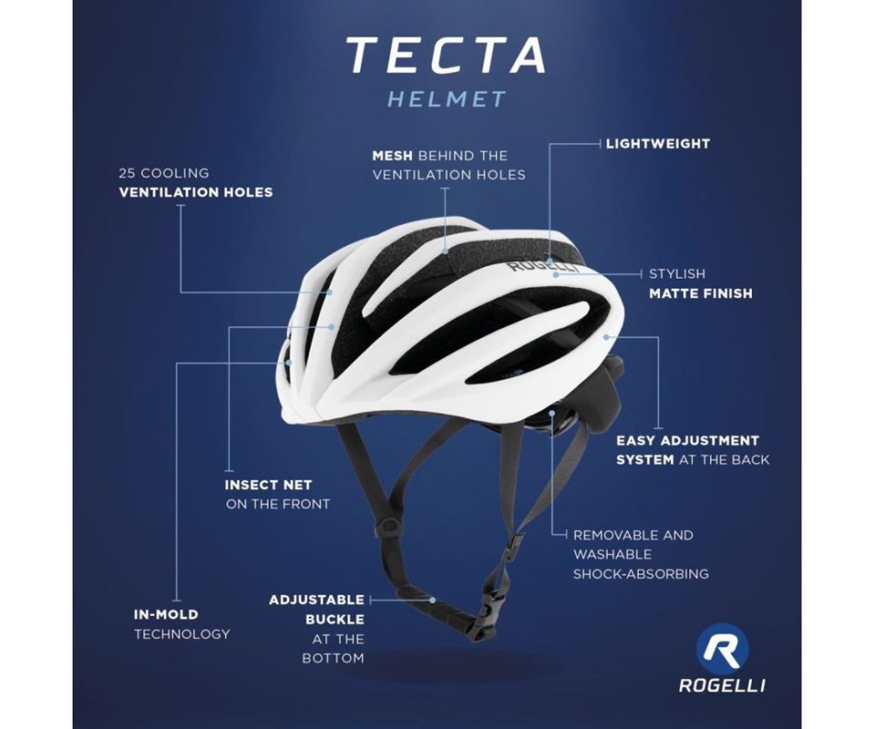 Rogelli Cykelhjälm Tecta White/Black