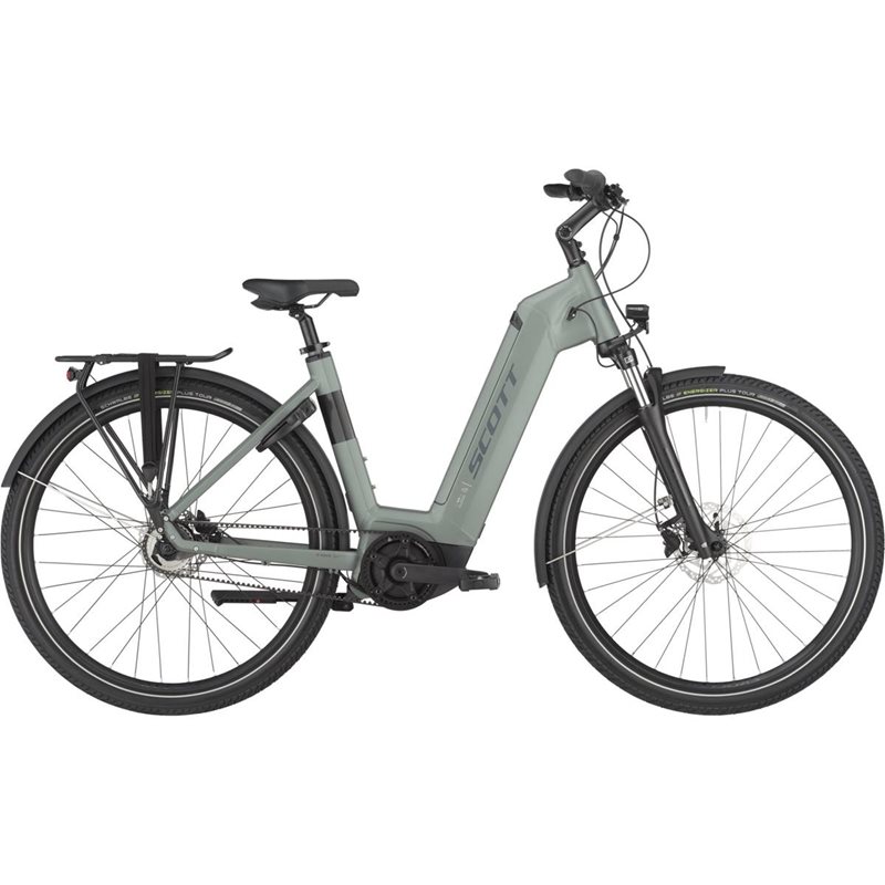 Elcykel Hybrid Scott Sub 40 Belt Wave Highland Green xs