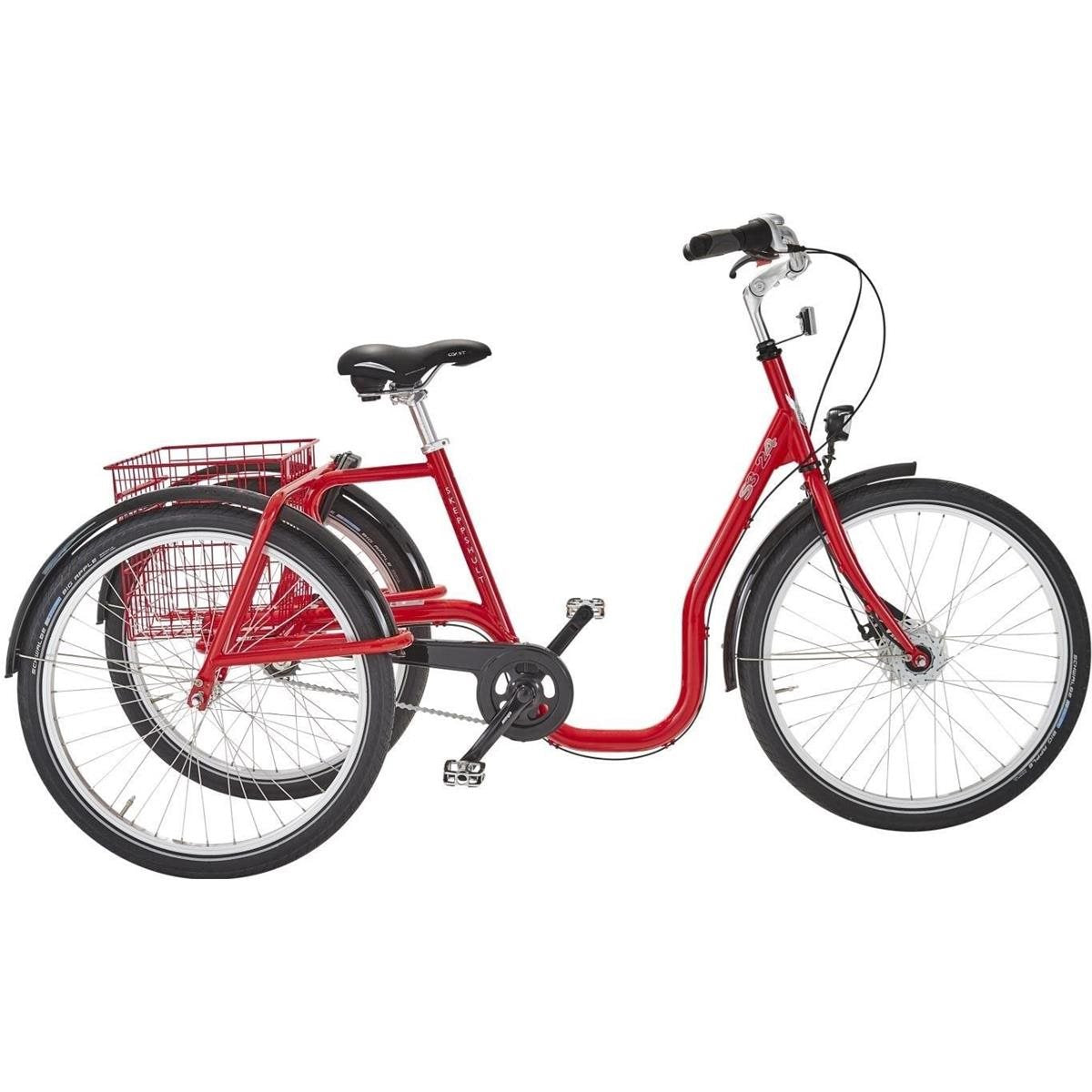 Skeppshult Trehjuling S3 Comfort 24 7-växlar Innerligt Röd Metallic