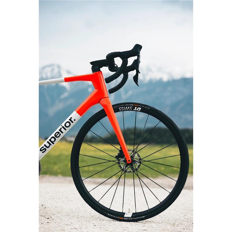 Superior Racercykel X-road 9.5 GF Gloss Grey/Orange Red