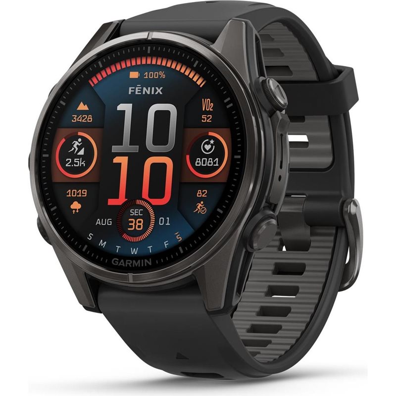 Träningsklocka Garmin Fenix 8 Amoled Sapphire 43mm black/black
