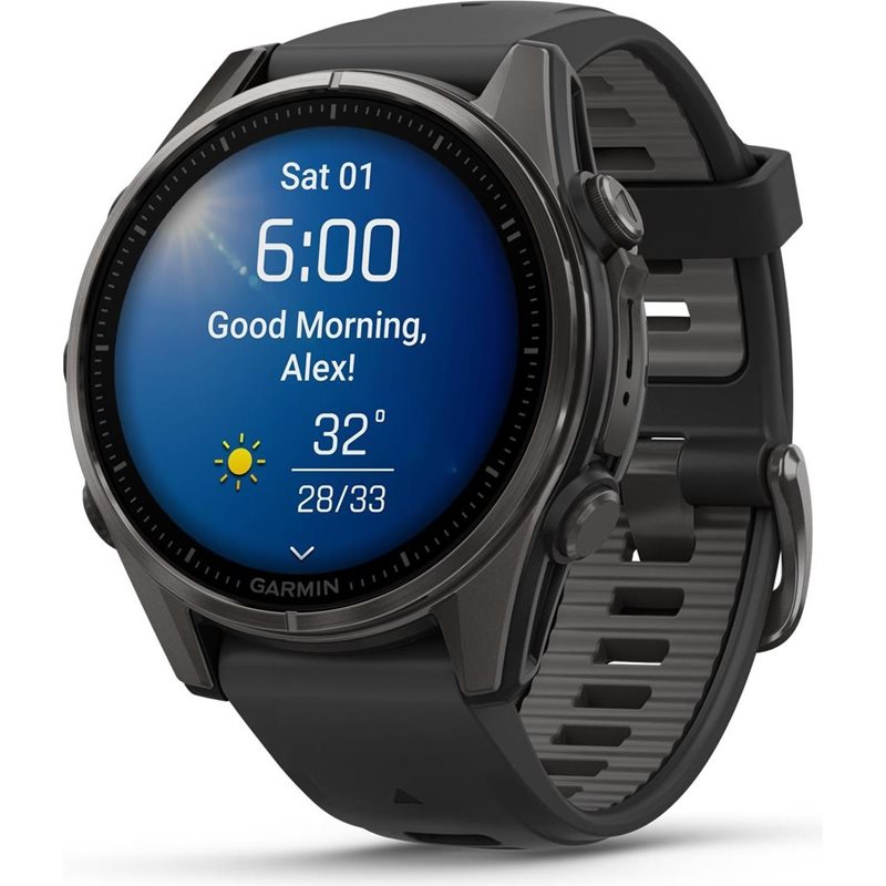 Träningsklocka Garmin Fenix 8 Amoled Sapphire 43mm black/black