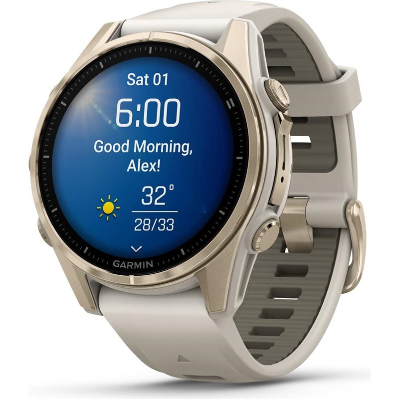 Träningsklocka Garmin Fenix 8 Amoled Sapphire 43mm gold/grey