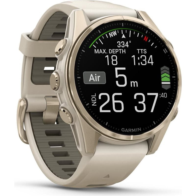 Träningsklocka Garmin Fenix 8 Amoled Sapphire 43mm gold/grey