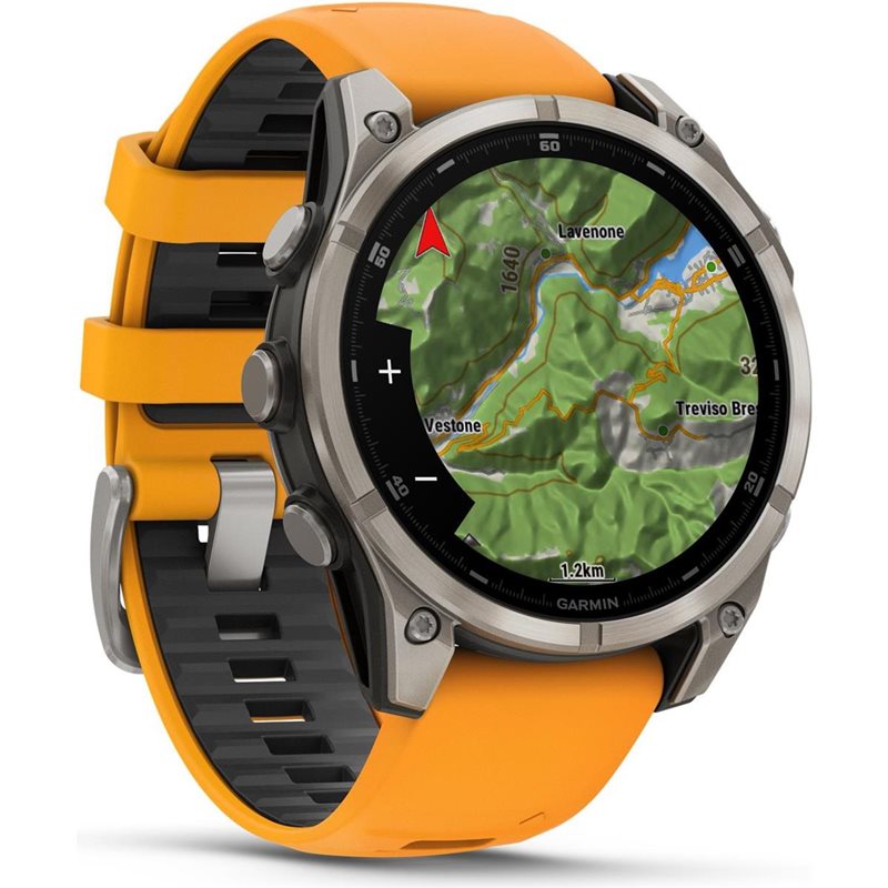 Träningsklocka Garmin Fenix 8 Amoled Sapphire 47mm grey/orange