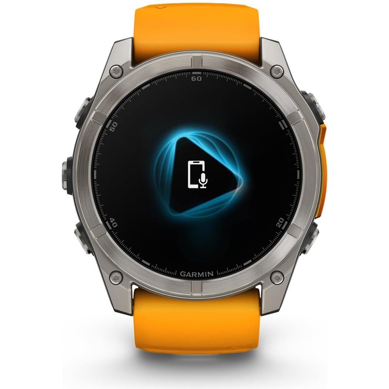 Träningsklocka Garmin Fenix 8 Amoled Sapphire 51mm grey/orange