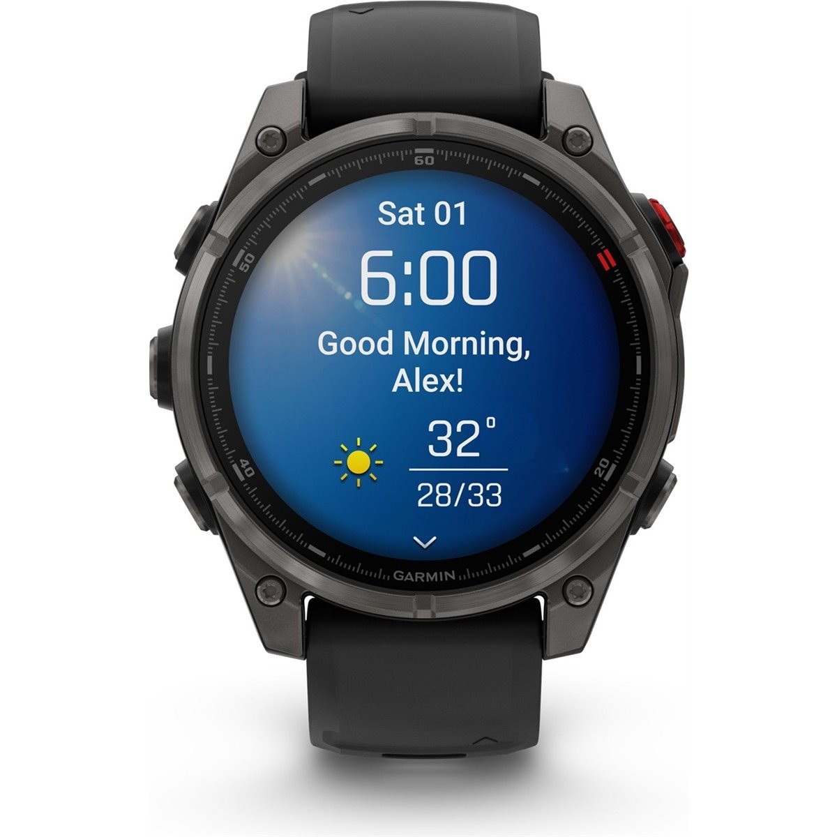 Träningsklocka Garmin fenix 8 Pro 47mm AMOLED Carbon Gray