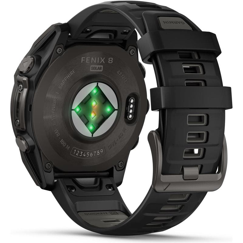 Träningsklocka Garmin Fenix 8 Sapphire Solar 47mm black/black