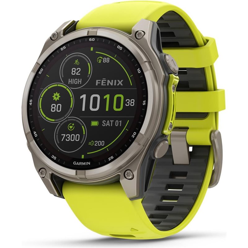 Träningsklocka Garmin Fenix 8 Sapphire Solar 47mm grey/yellow
