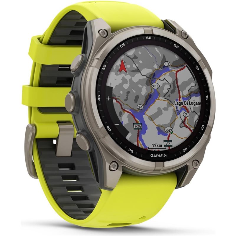 Träningsklocka Garmin Fenix 8 Sapphire Solar 51mm grey/yellow