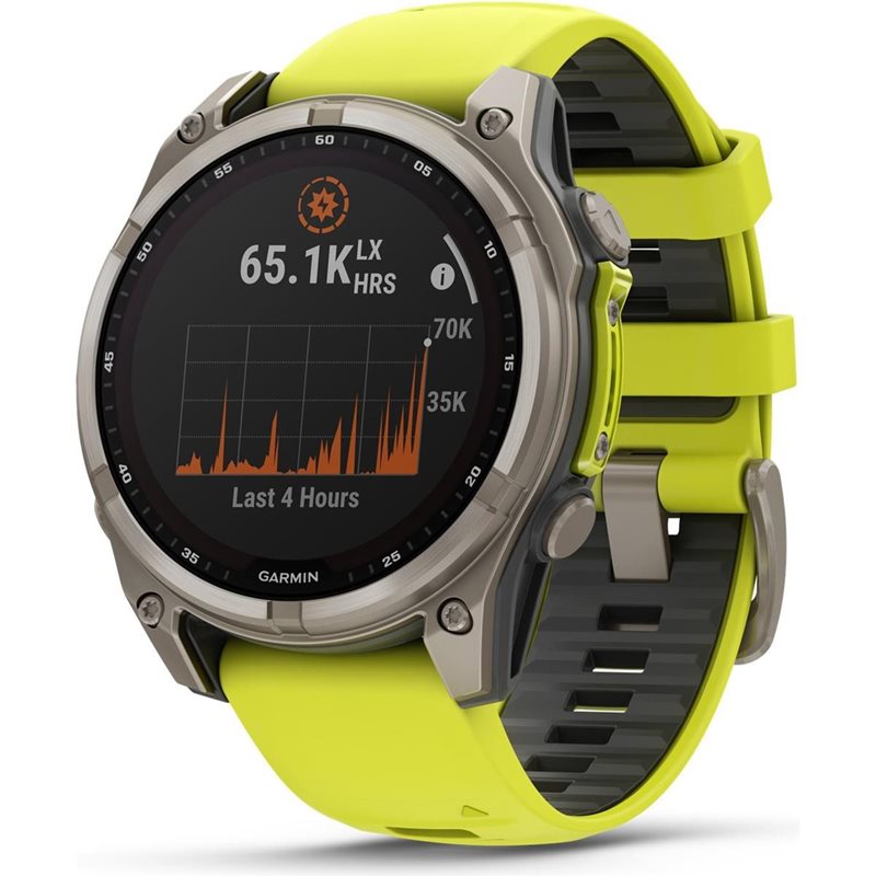 Träningsklocka Garmin Fenix 8 Sapphire Solar 51mm grey/yellow