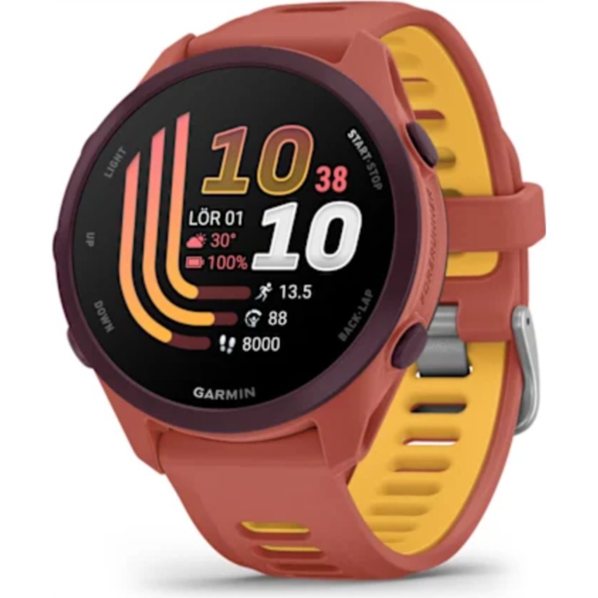 Träningsklocka Garmin Forerunner 170 Music Red Pink/Mango