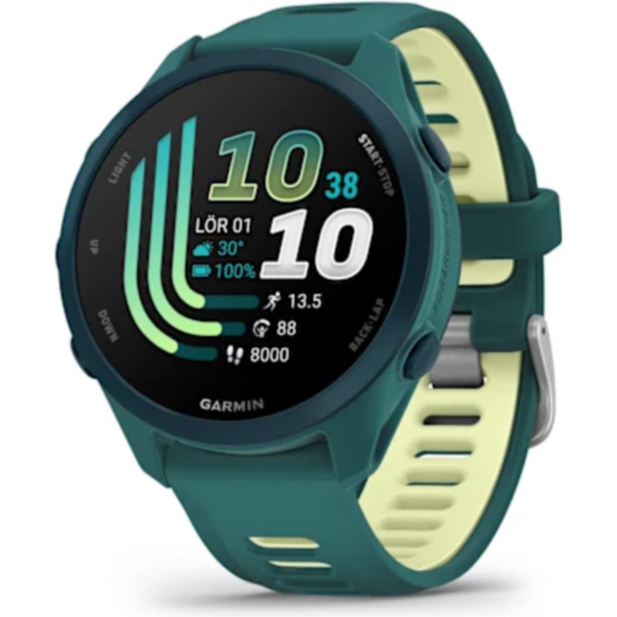 Träningsklocka Garmin Forerunner 170 Music Teal Green/Yellow