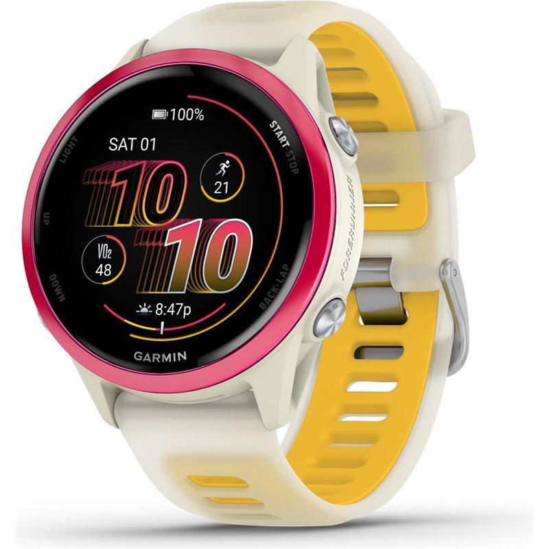 Träningsklocka Garmin Forerunner 570 - 42mm Bone/Raspberry/Mango