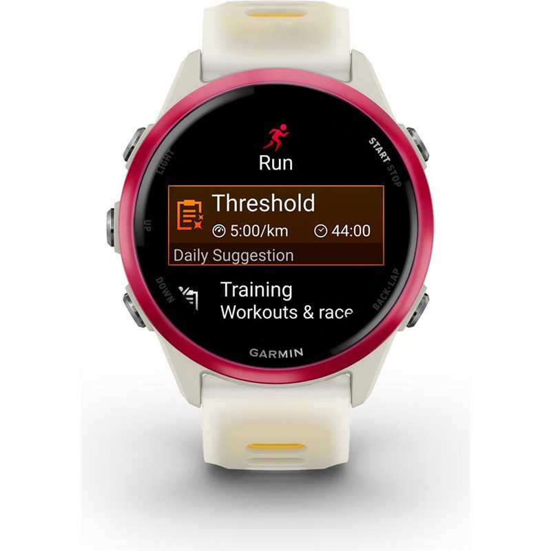 Träningsklocka Garmin Forerunner 570 - 42mm Bone/Raspberry/Mango