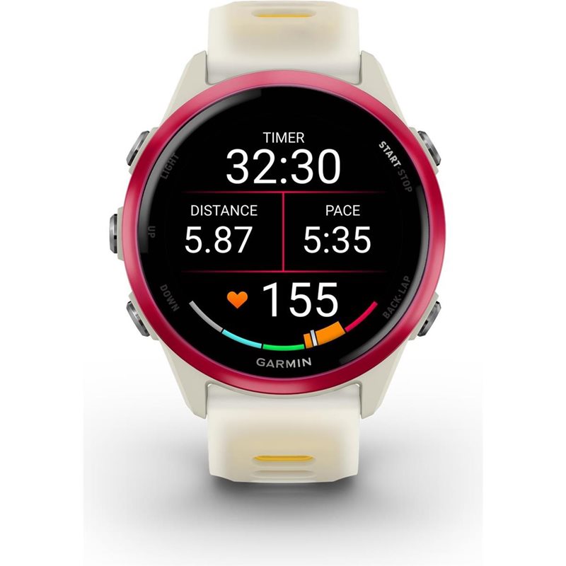 Träningsklocka Garmin Forerunner 570 - 42mm Bone/Raspberry/Mango