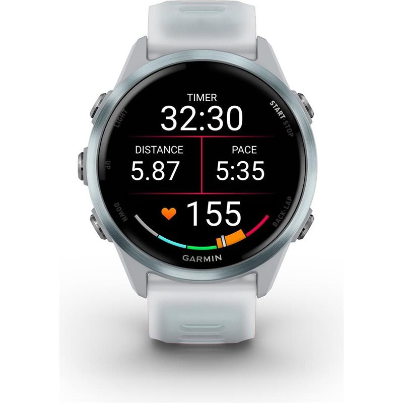 Träningsklocka Garmin Forerunner 570 - 42mm Whitestone/Cloud Blue