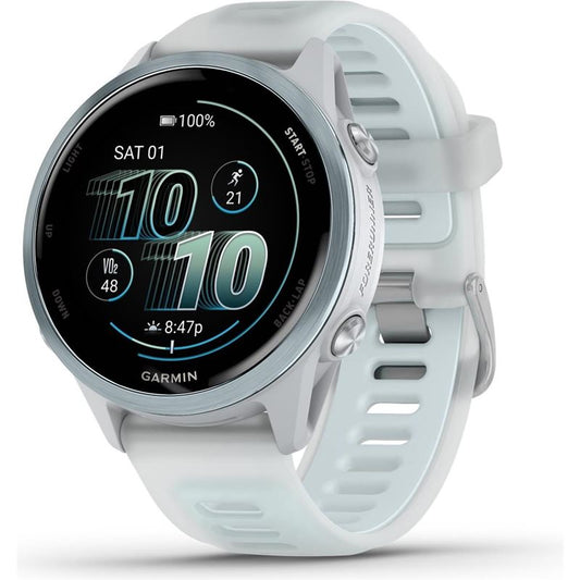 Träningsklocka Garmin Forerunner 570 - 42mm Whitestone/Cloud Blue