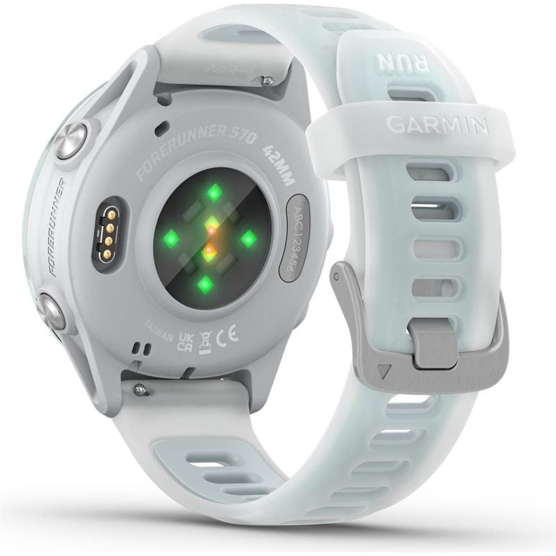 Träningsklocka Garmin Forerunner 570 - 42mm Whitestone/Cloud Blue